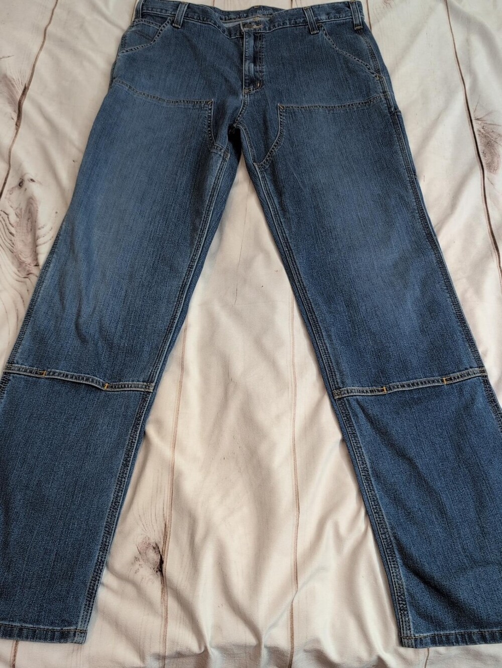 Carhartt 103329 Rugged Flex Double Knee Jeans Men 36x34 Carpenter Workwear